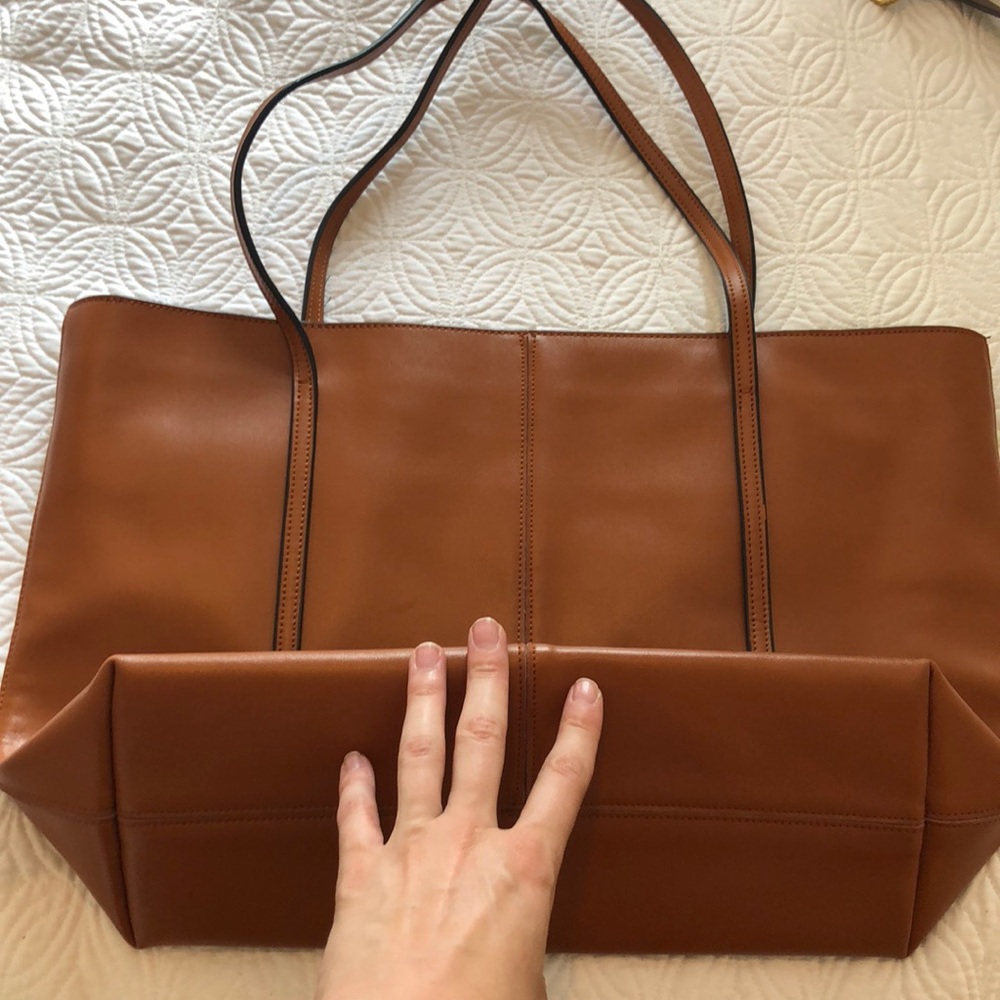 Brown leather laptop bag work bag